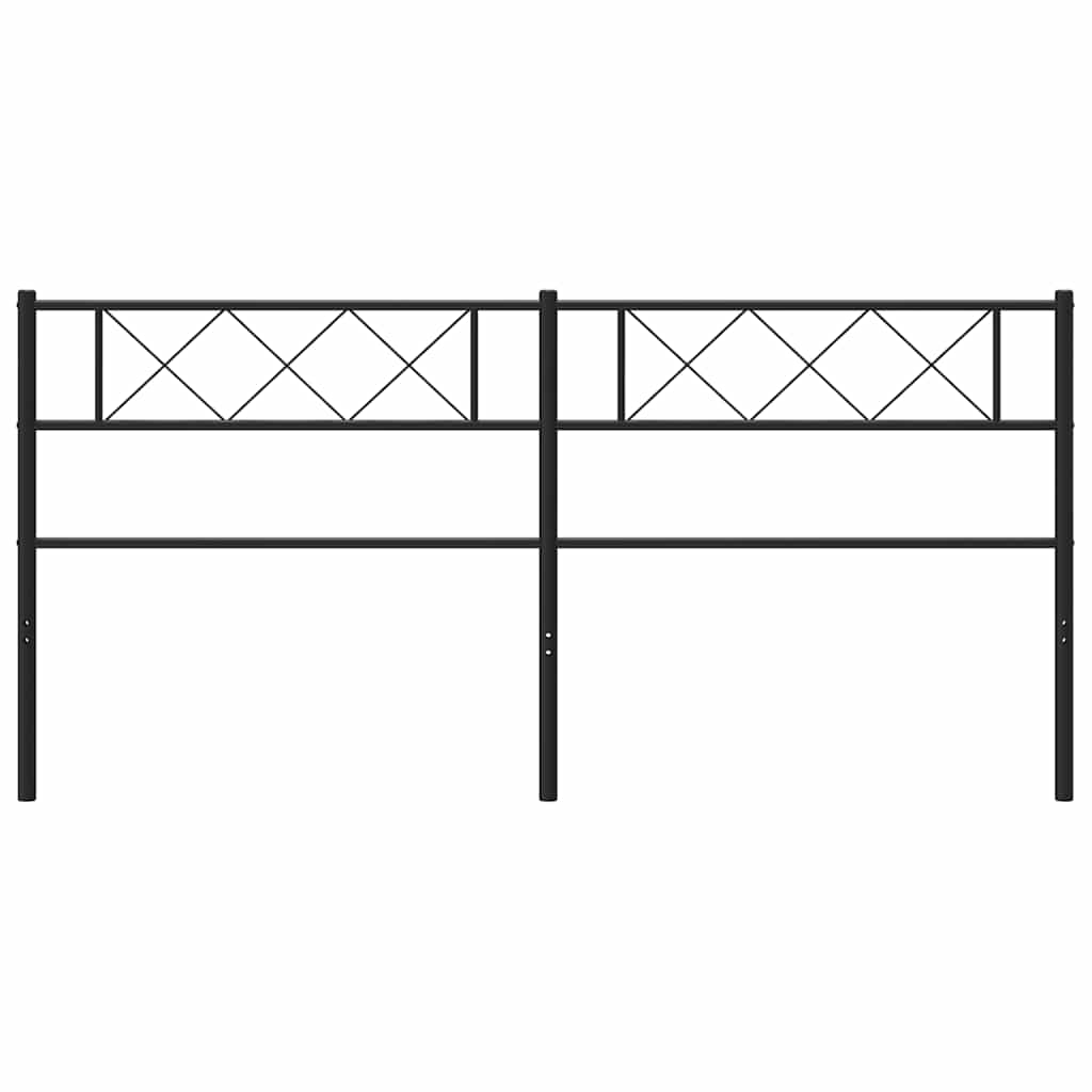 Metal Replace Headboard Black 200 cm