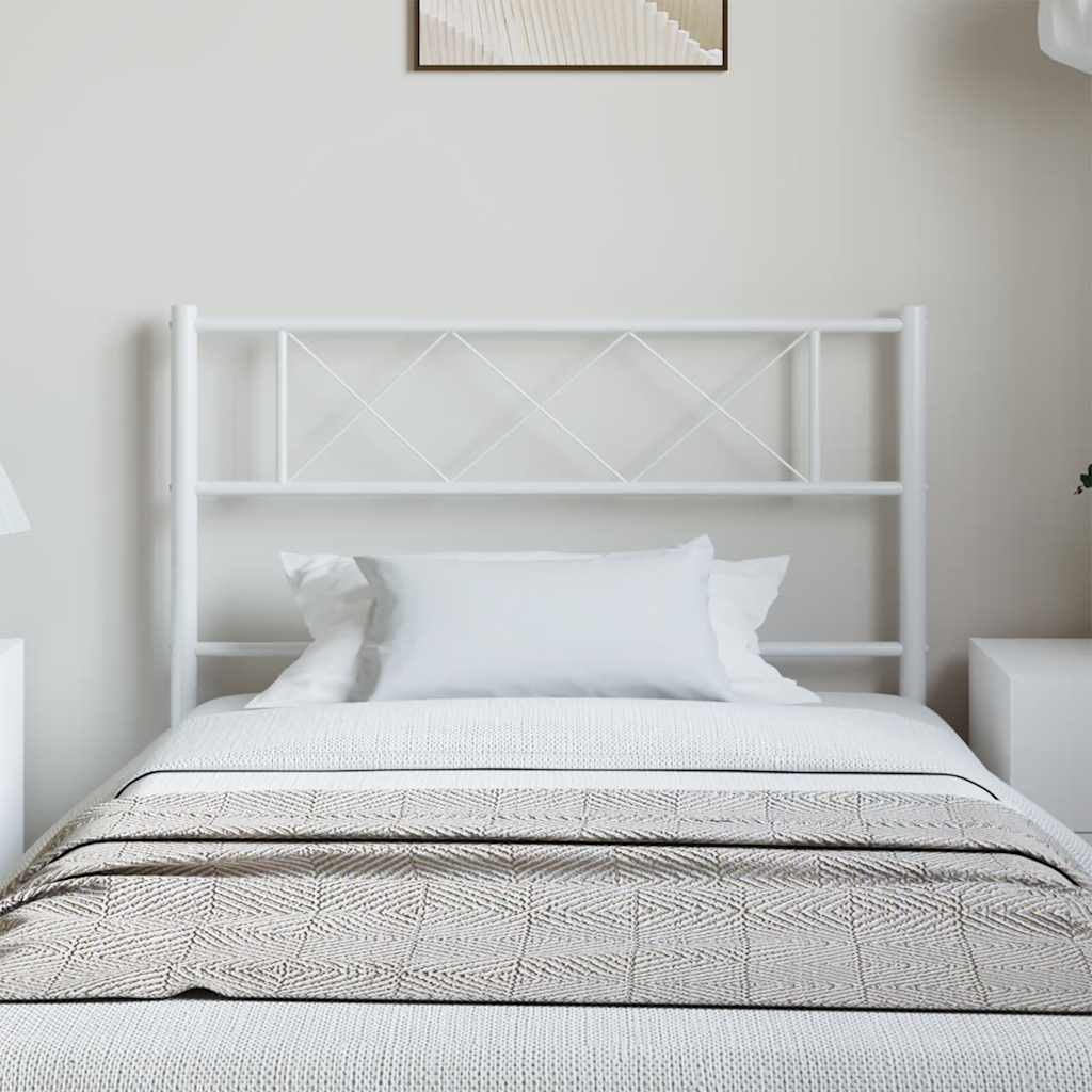 Metal Replace Headboard White 100 cm