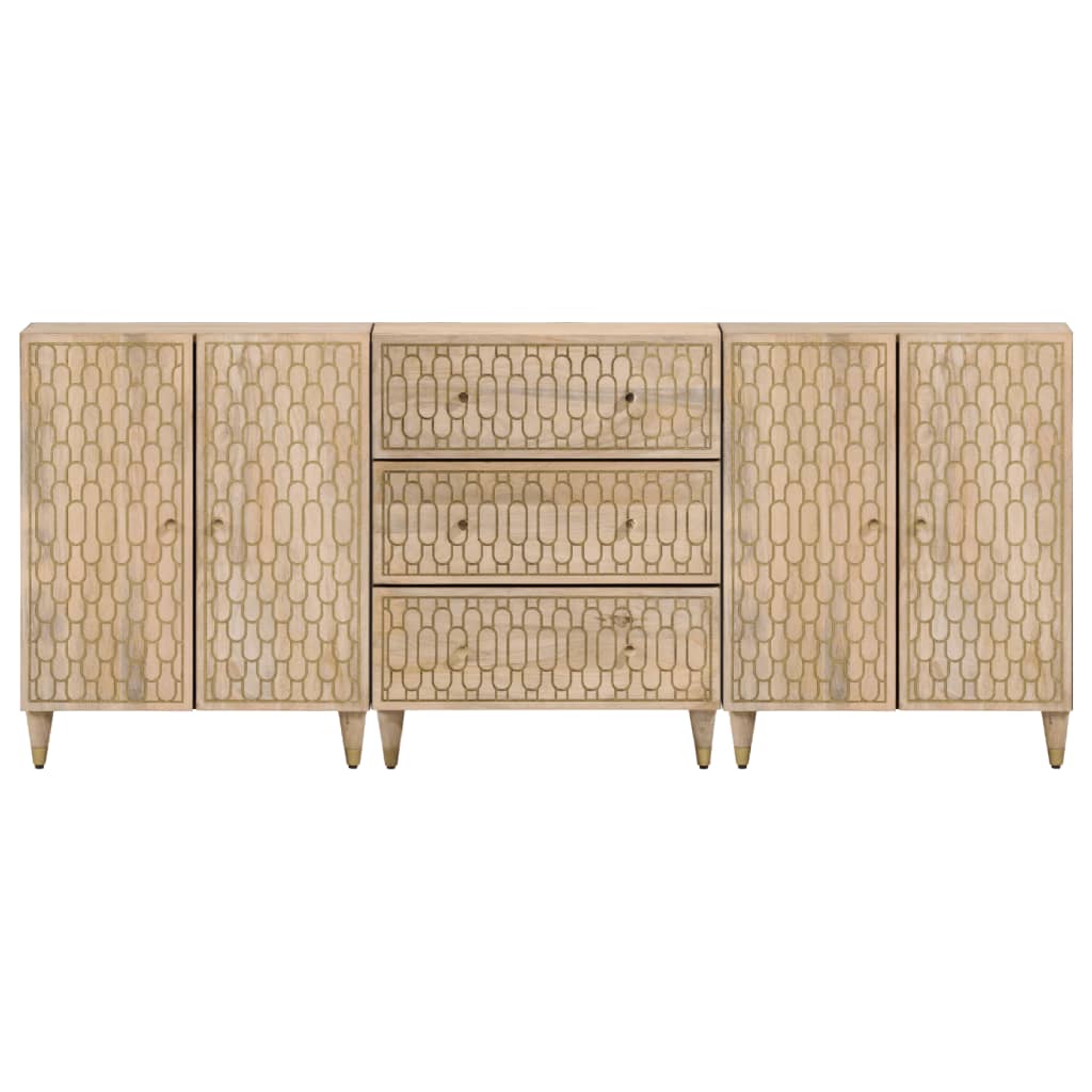 vidaXL Side Cabinets 3 pcs 60x33x75 cm Solid Wood Mango