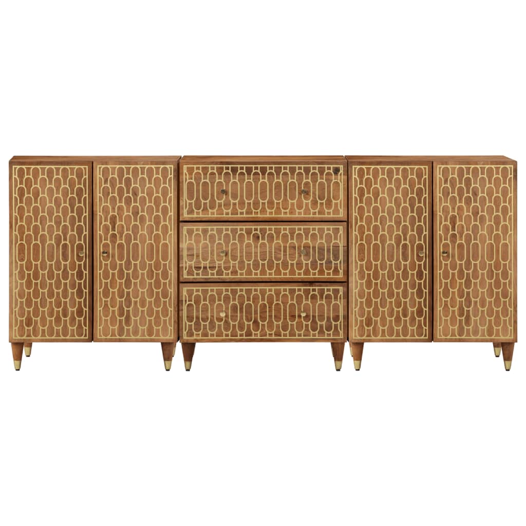 vidaXL Side Cabinets 3 pcs 60x33x75 cm Solid Wood Mango