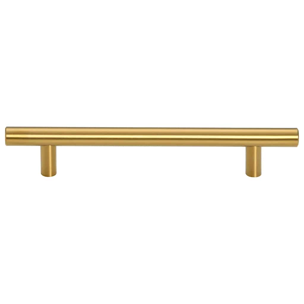 Cabinet Handles 10 pcs Gold Hole Centre 128 mm Overall Length 192 mm Stainless Steel