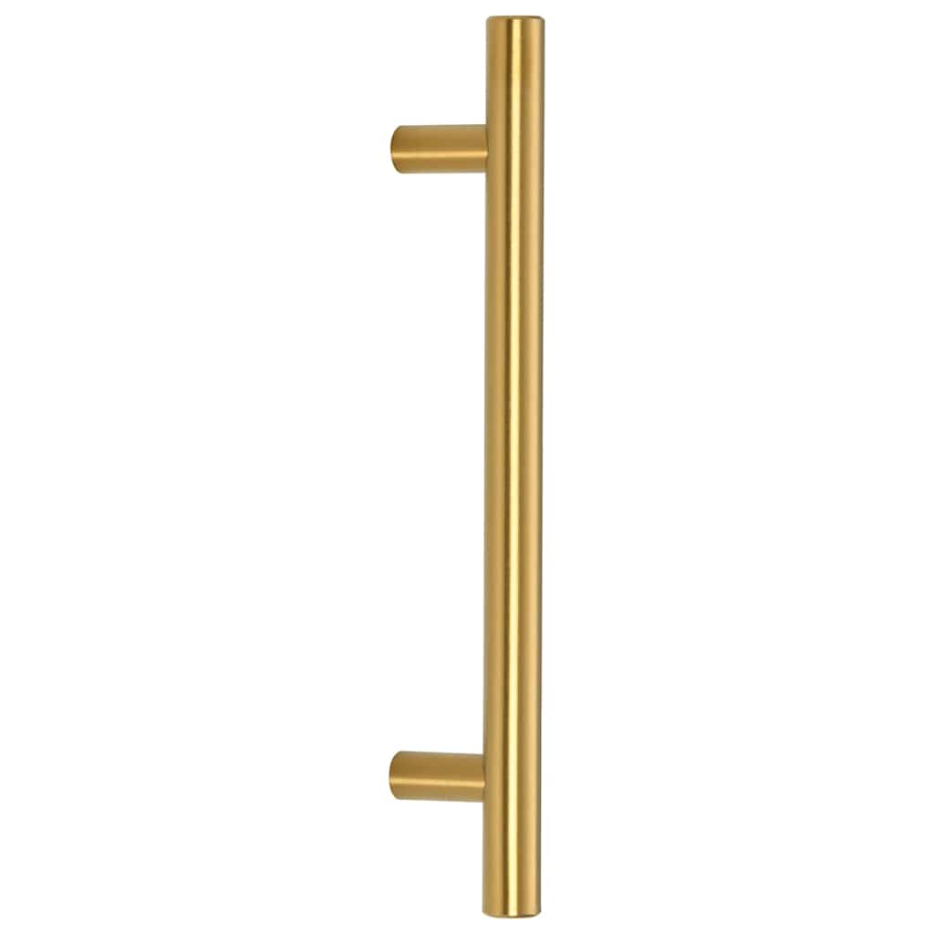 Cabinet Handles 10 pcs Gold Hole Centre 128 mm Overall Length 192 mm Stainless Steel