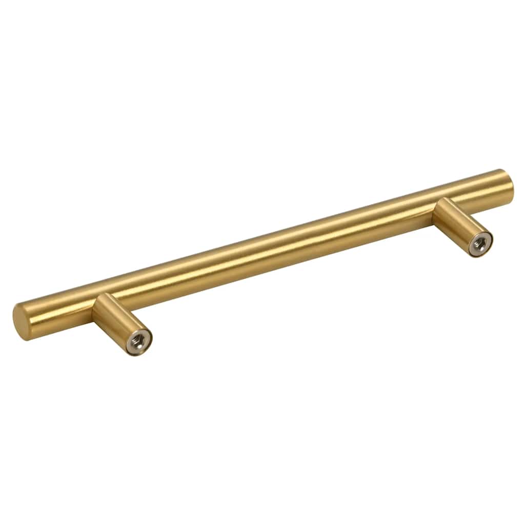 Cabinet Handles 10 pcs Gold Hole Centre 128 mm Overall Length 192 mm Stainless Steel