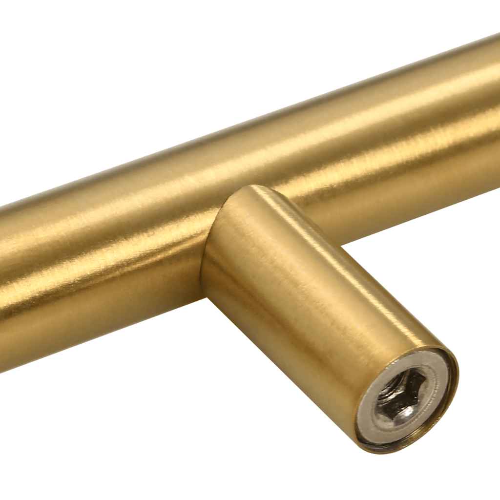 Cabinet Handles 10 pcs Gold Hole Centre 128 mm Overall Length 192 mm Stainless Steel