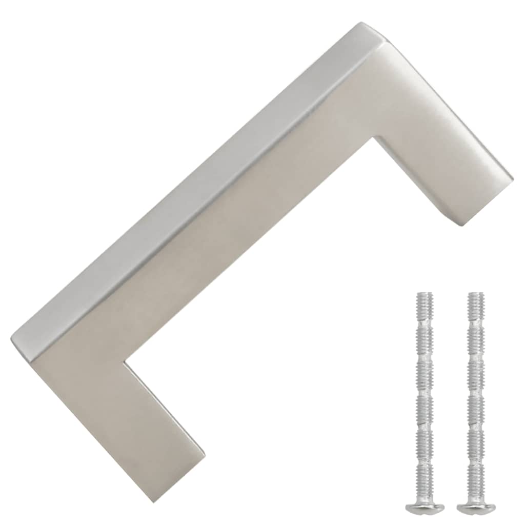 Cabinet Handles 10 pcs Silver 64 mm Stainless Steel