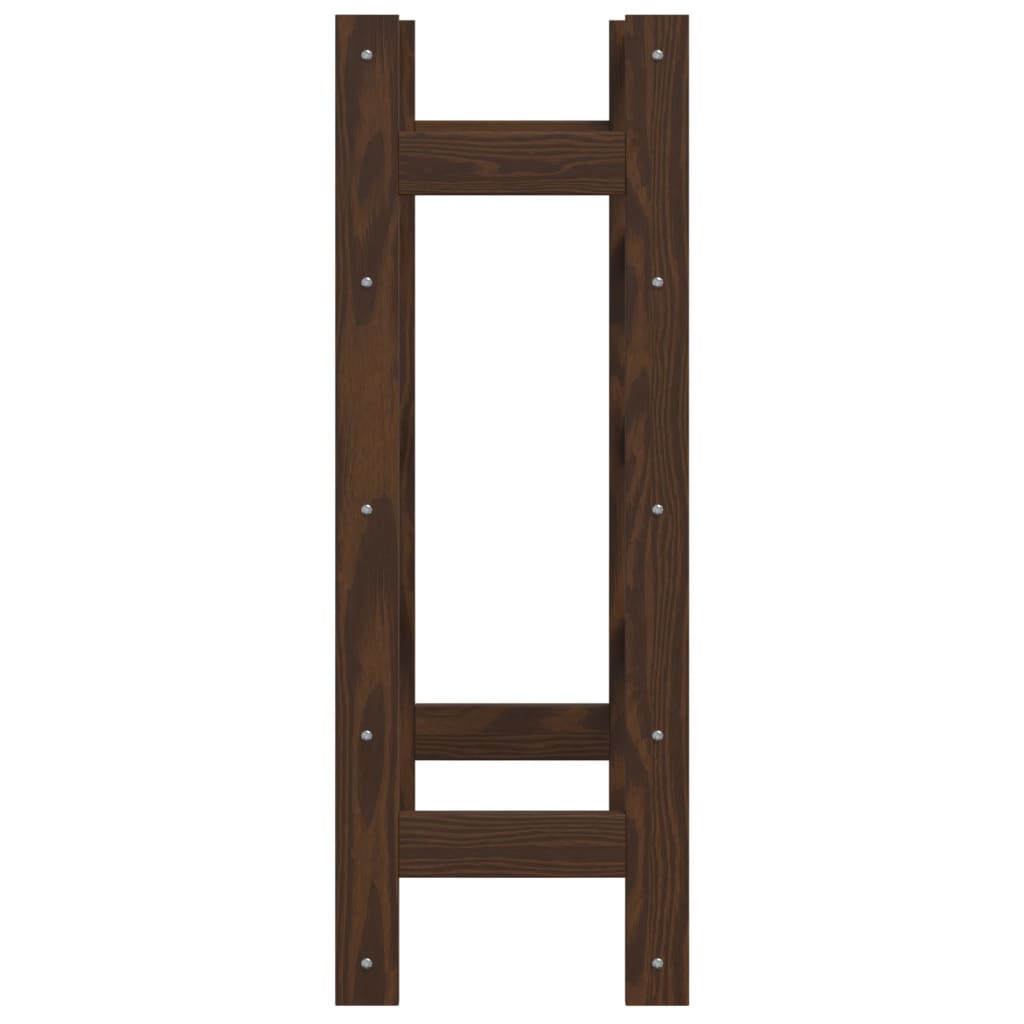 Wine Rack for 20 Bottles Brown Solid Wood Pine