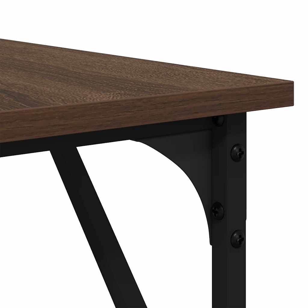 Desk Brown Oak 149x149x75 cm Engineered Wood