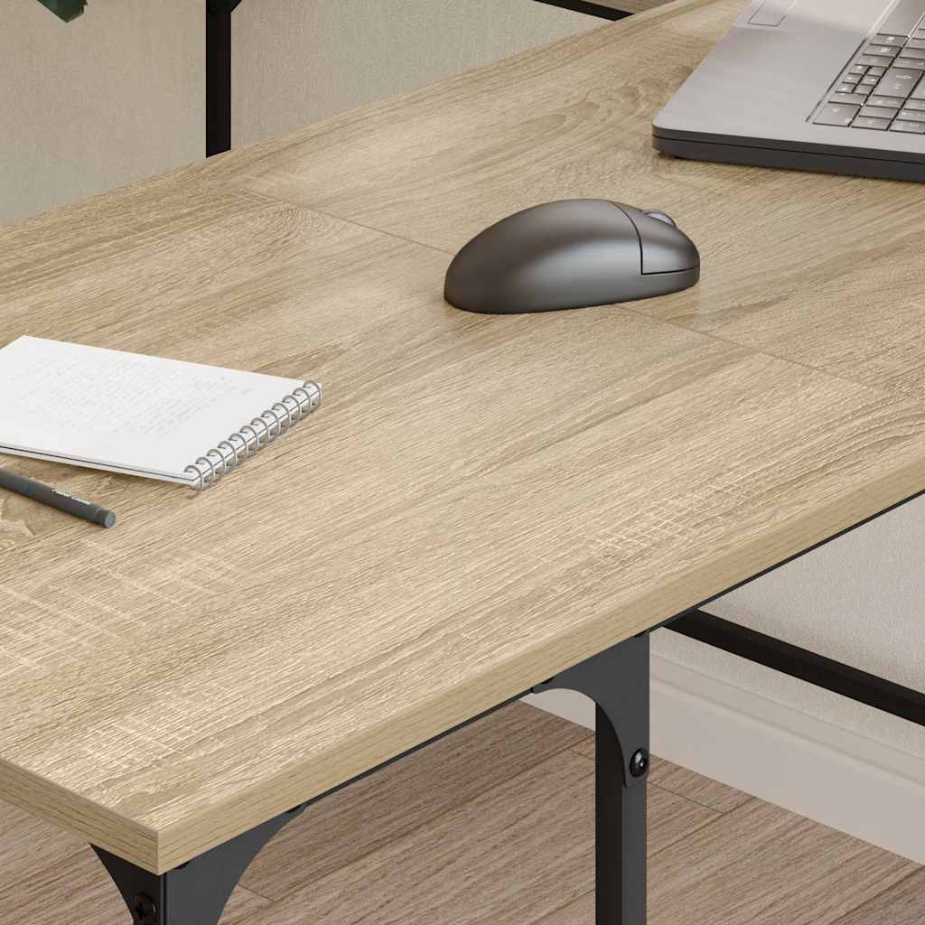 Desk Sonoma Oak 139x139x75 cm Engineered Wood