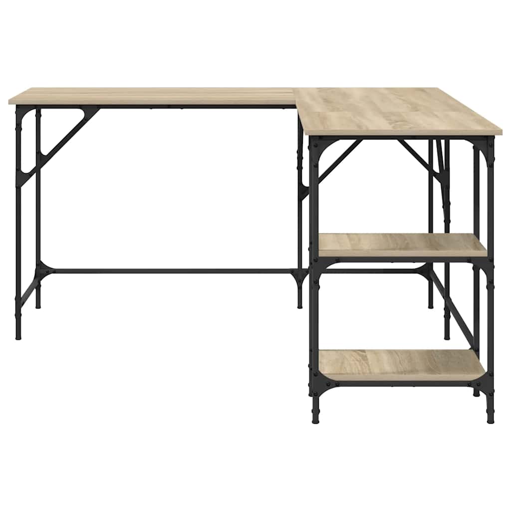 Desk Sonoma Oak 139x139x75 cm Engineered Wood