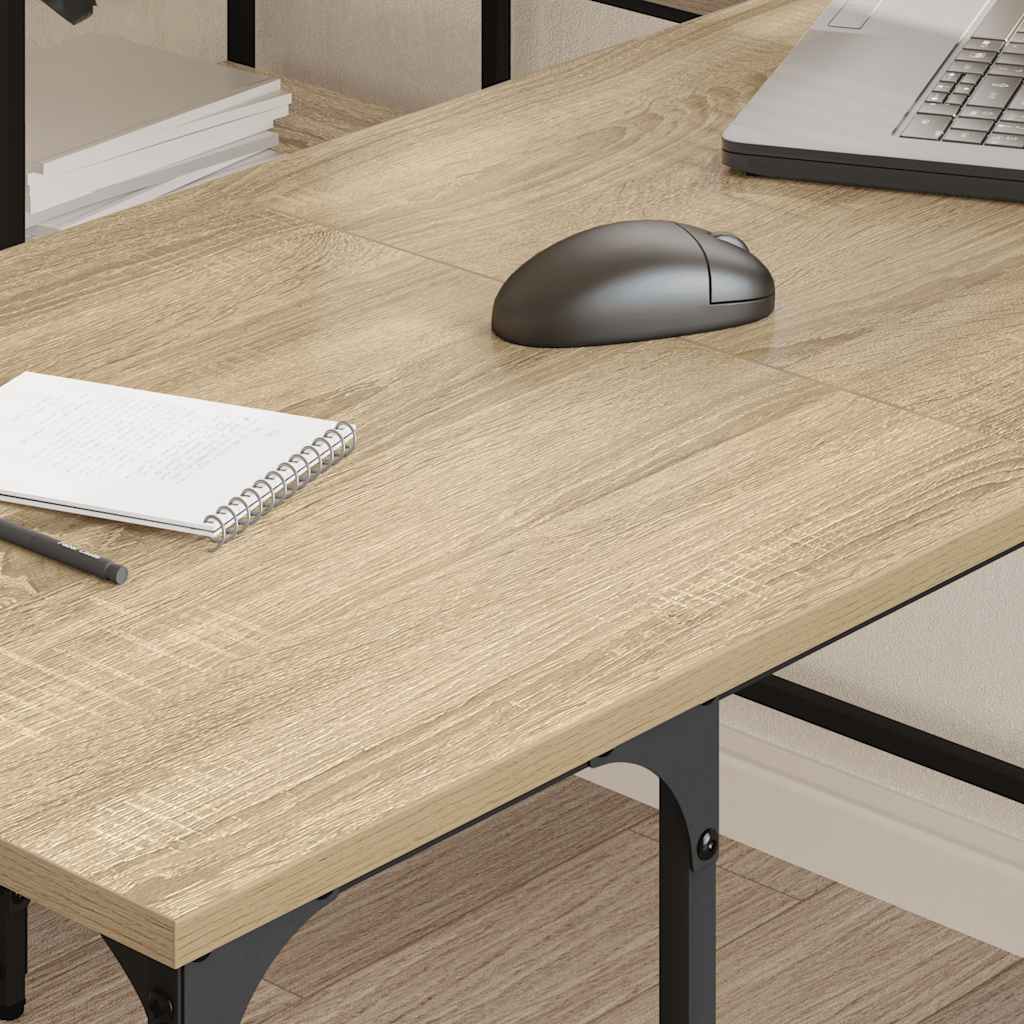 Desk Sonoma Oak 139x139x75 cm Engineered Wood