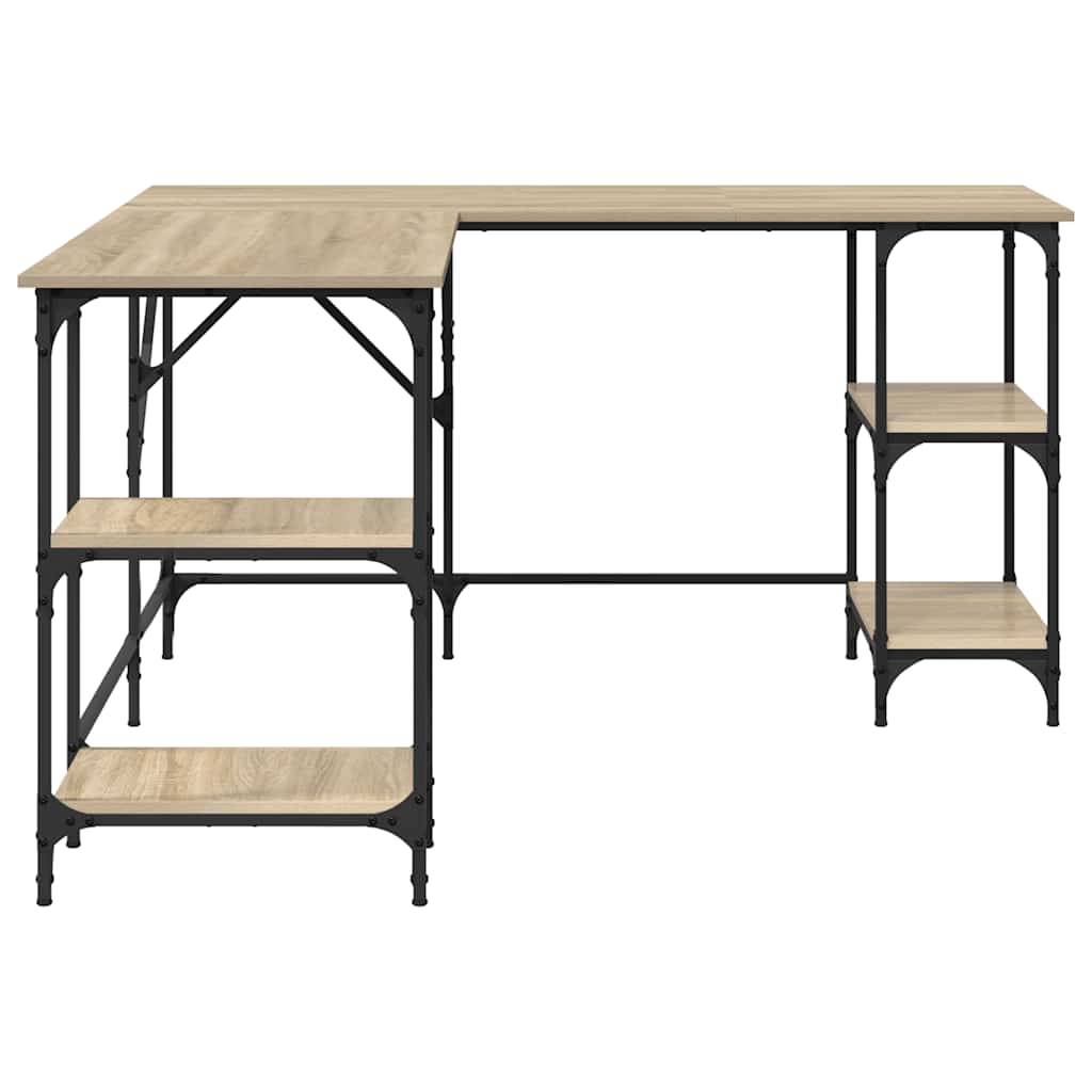 Desk Sonoma Oak 139x139x75 cm Engineered Wood