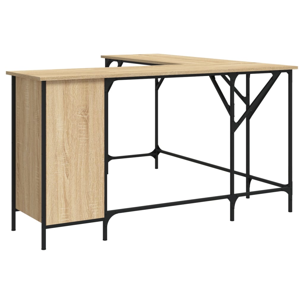 vidaXL Desk Sonoma Oak 141x141x75 cm Engineered Wood