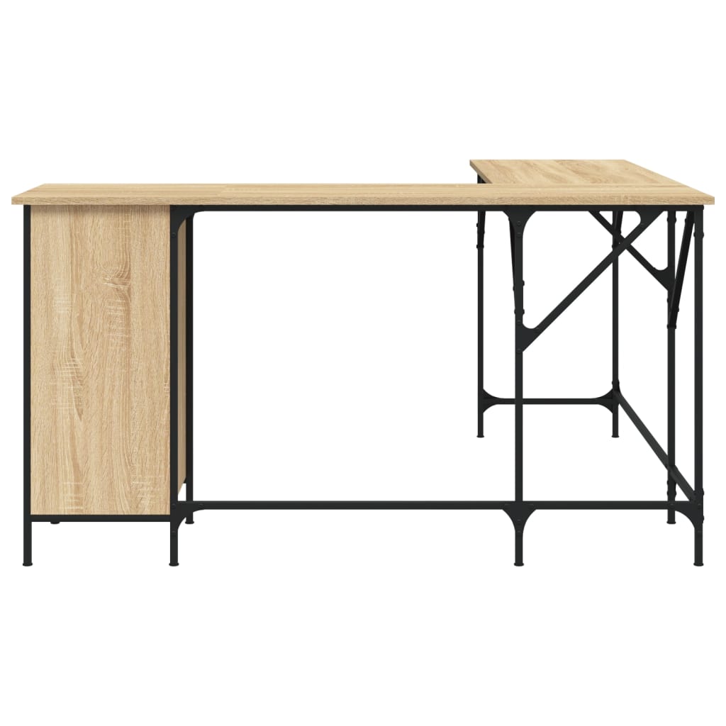 vidaXL Desk Sonoma Oak 141x141x75 cm Engineered Wood