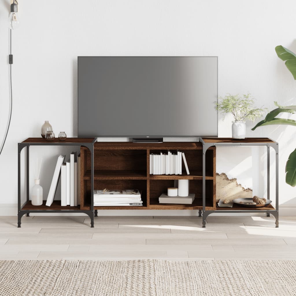 vidaXL TV Cabinet Brown Oak 153x37x50 cm Engineered Wood