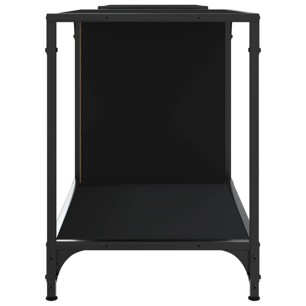 vidaXL TV Cabinet Black 203x37x50 cm Engineered Wood