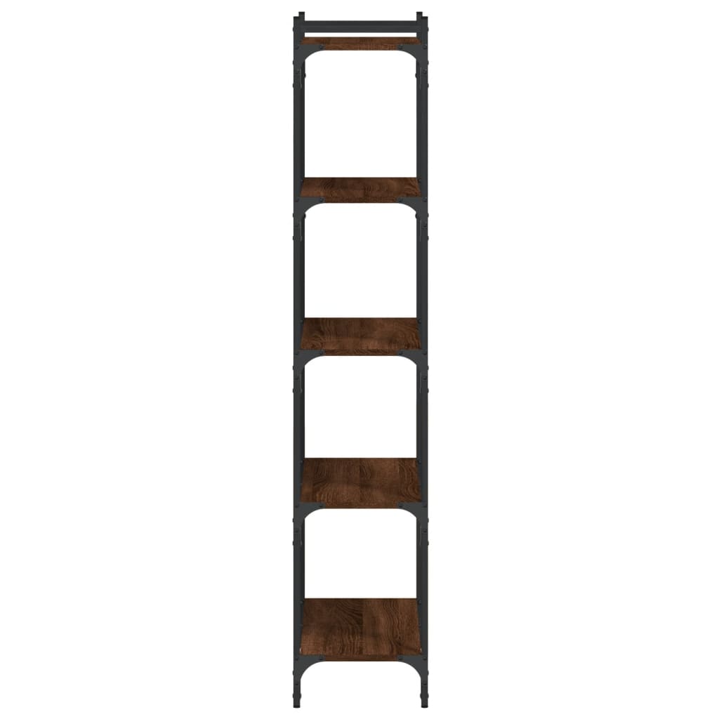 Bookcase 5-Tier Brown Oak 60x30x154 cm Engineered Wood