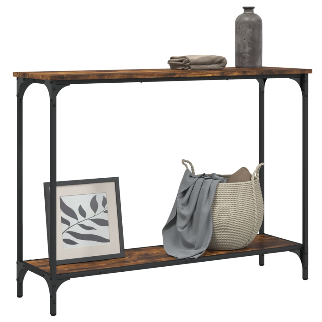 Console Table Smoked Oak 101x30,5x75 cm Engineered Wood