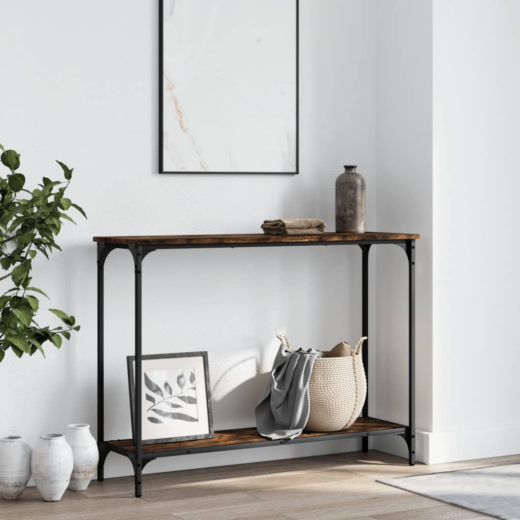 Console Table Smoked Oak 101x30,5x75 cm Engineered Wood