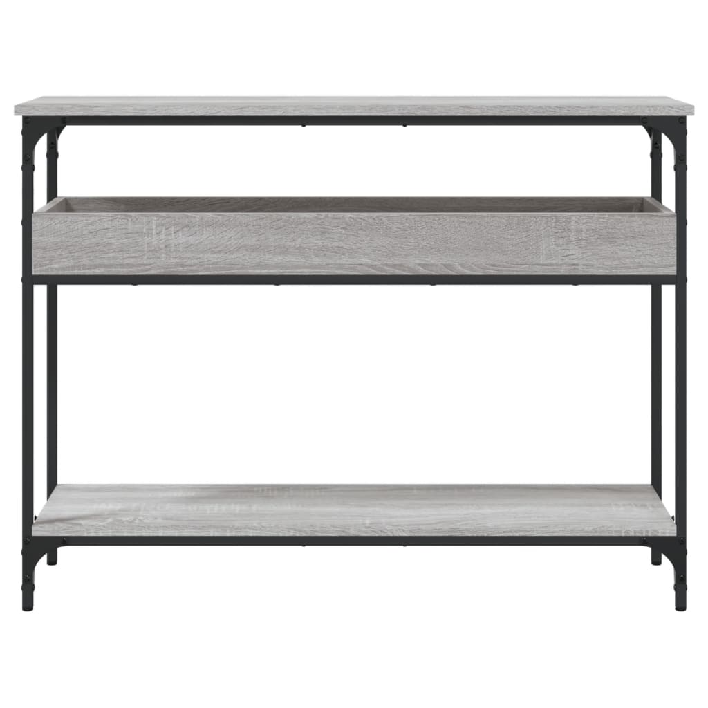 Console Table with Shelf Grey Sonoma 100x29x75 cm