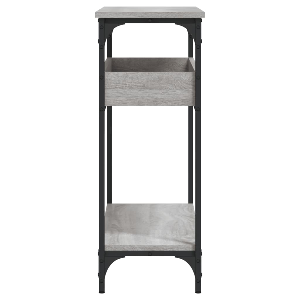 Console Table with Shelf Grey Sonoma 100x29x75 cm