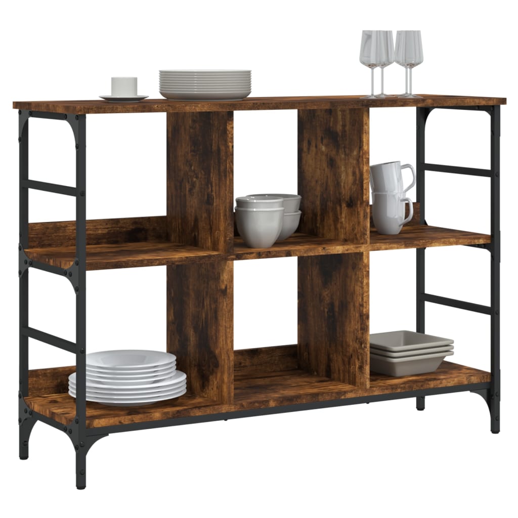 Sideboard Smoked Oak 102x32x73,5 cm Engineered Wood