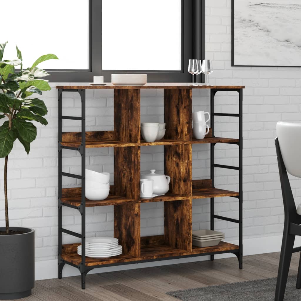 Sideboard Smoked Oak 102x32x103,5 cm Engineered Wood