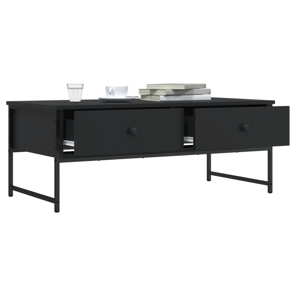 Coffee Table Black 101x49x39,5 cm Engineered Wood