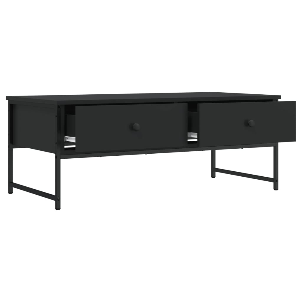 Coffee Table Black 101x49x39,5 cm Engineered Wood