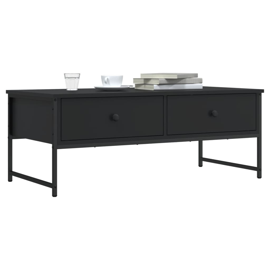 Coffee Table Black 101x49x39,5 cm Engineered Wood