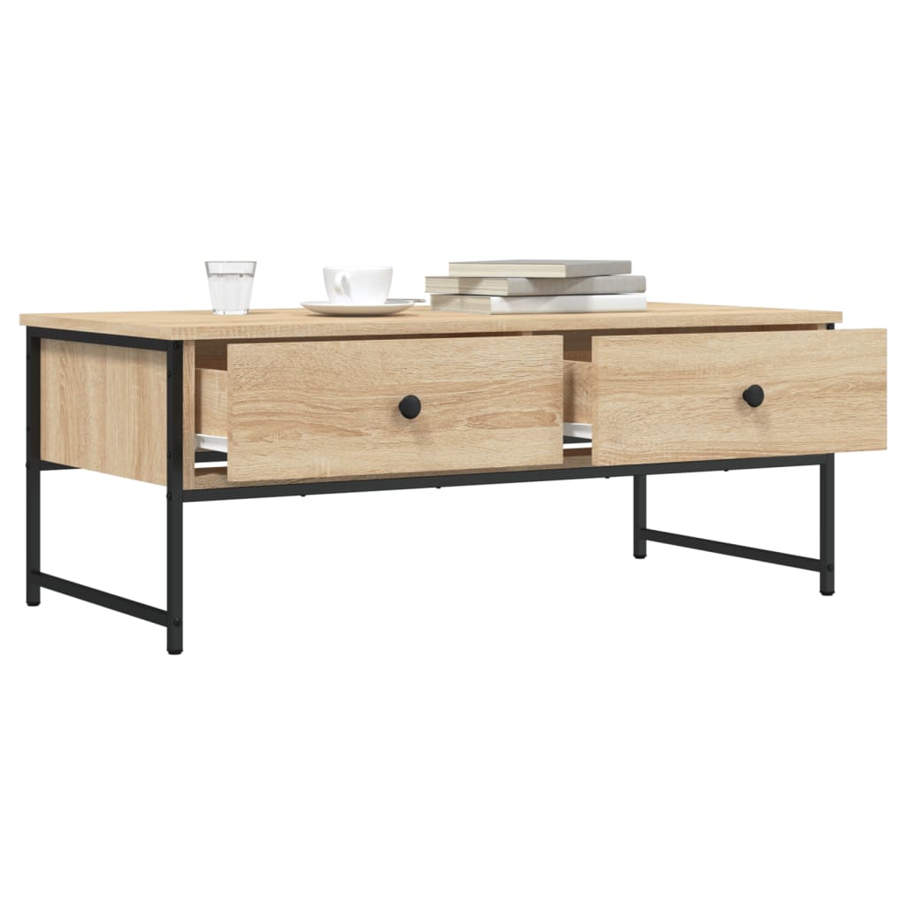 Coffee Table Sonoma Oak 101x49x39,5 cm Engineered Wood