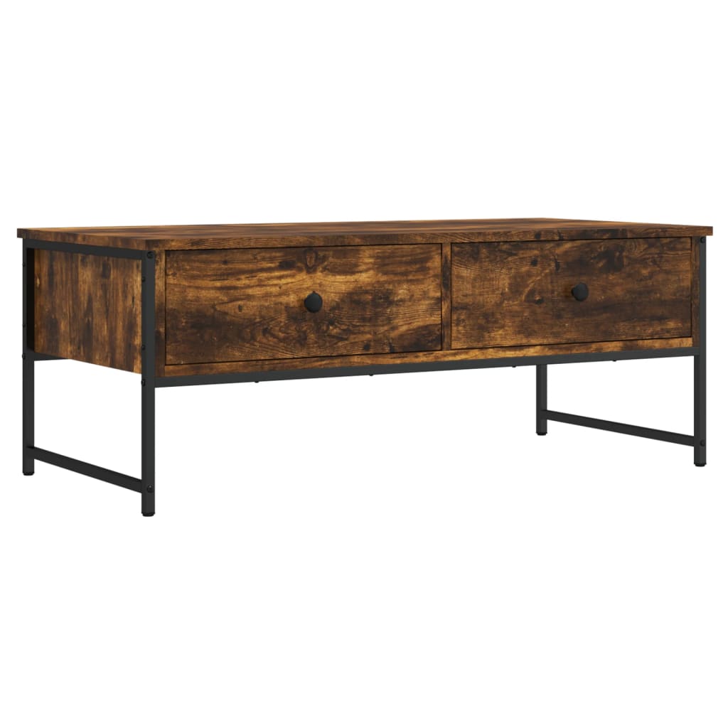 Coffee Table Smoked Oak 101x49x39,5 cm Engineered Wood