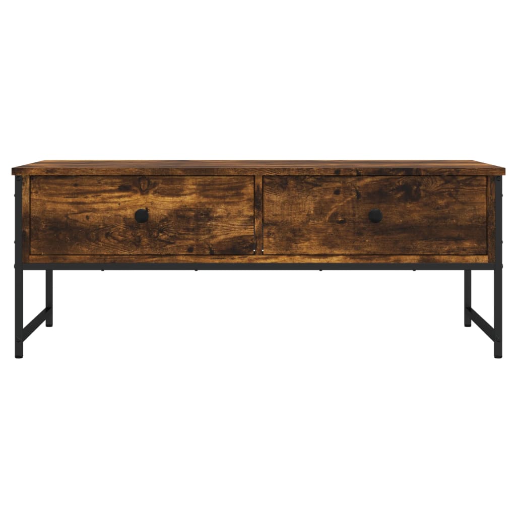 Coffee Table Smoked Oak 101x49x39,5 cm Engineered Wood