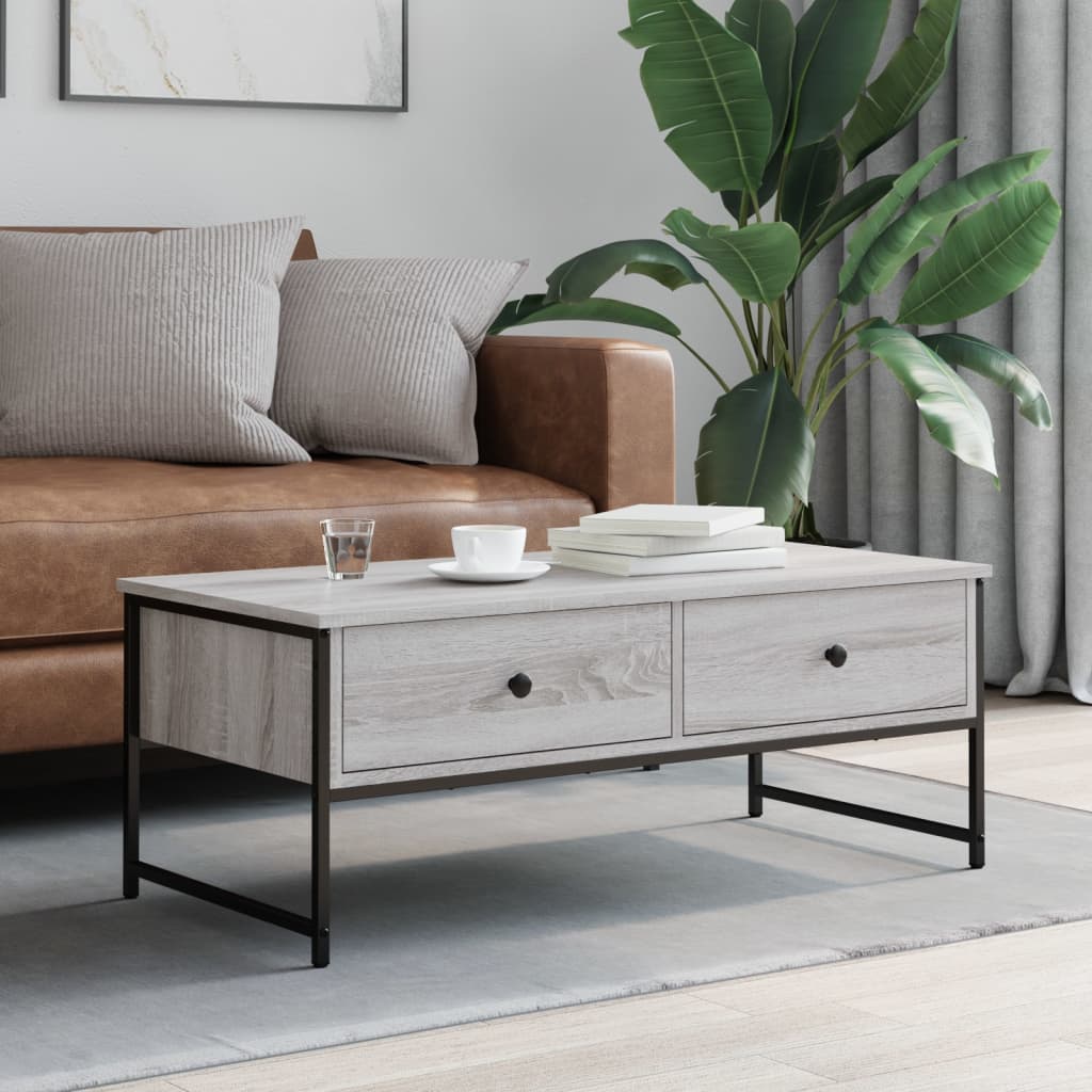 Coffee Table Grey Sonoma 101x49x39,5 cm Engineered Wood