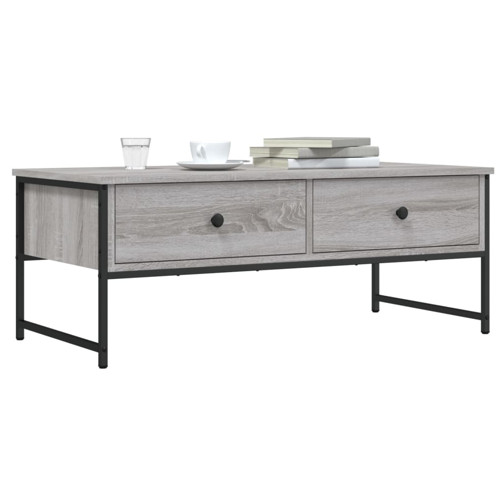 Coffee Table Grey Sonoma 101x49x39,5 cm Engineered Wood