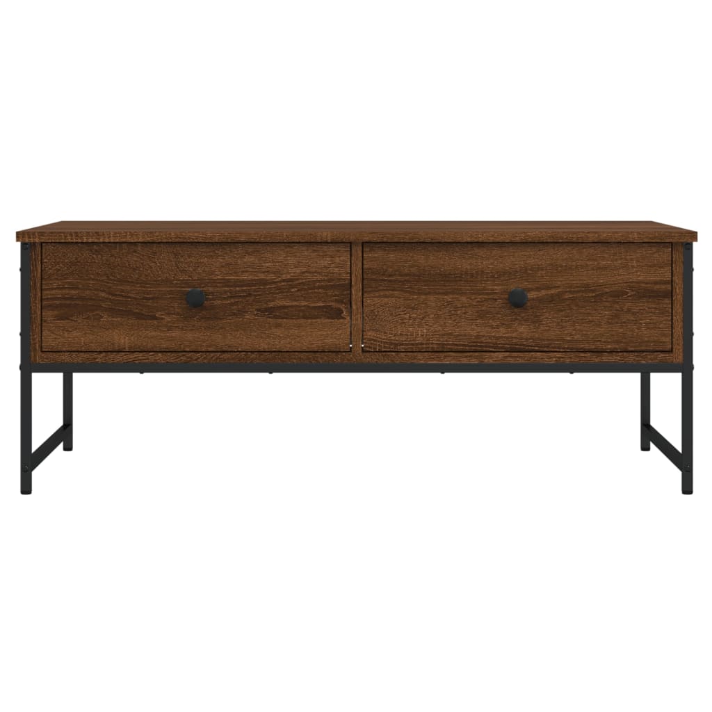 Coffee Table Brown Oak 101x49x39,5 cm Engineered Wood