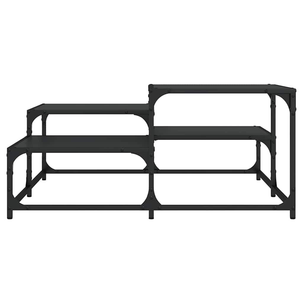 Coffee Table Black 87,5x87,5x40 cm Engineered Wood