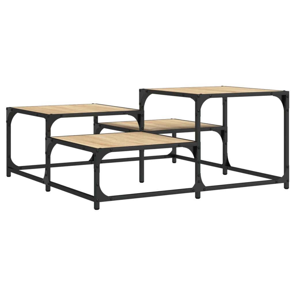 Coffee Table Sonoma Oak 87,5x87,5x40 cm Engineered Wood
