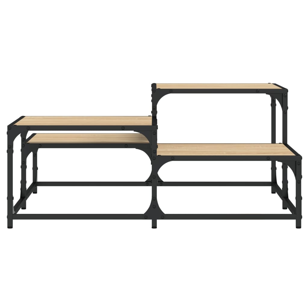 Coffee Table Sonoma Oak 87,5x87,5x40 cm Engineered Wood