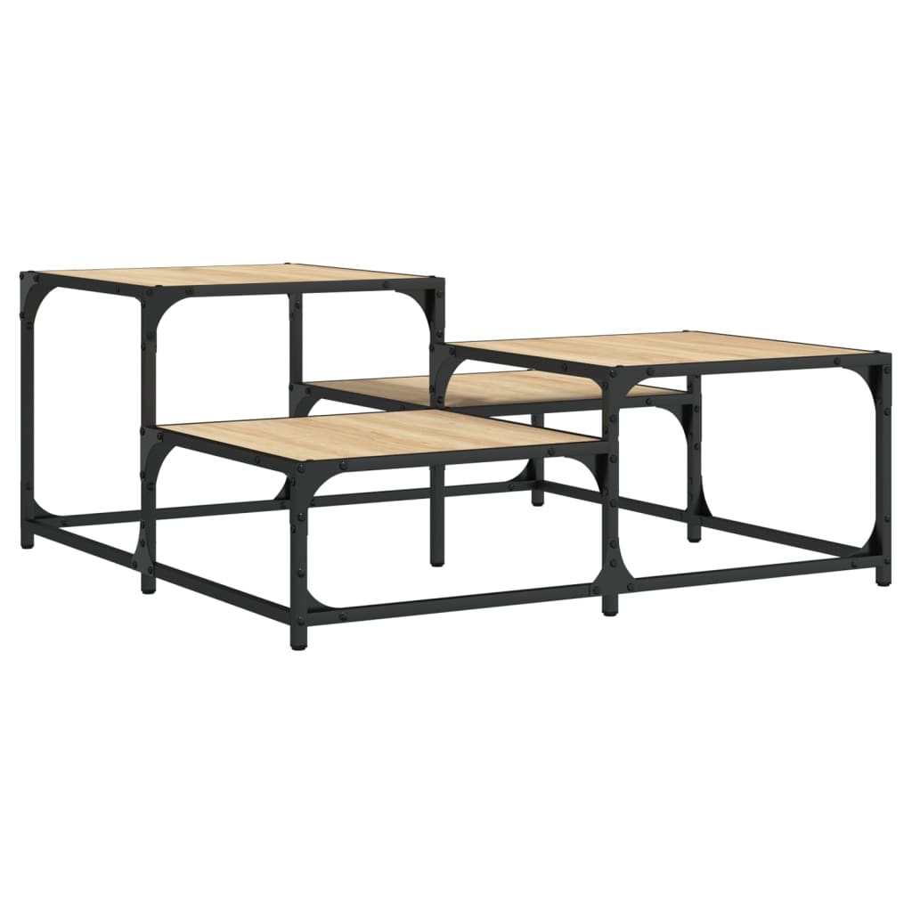 Coffee Table Sonoma Oak 87,5x87,5x40 cm Engineered Wood