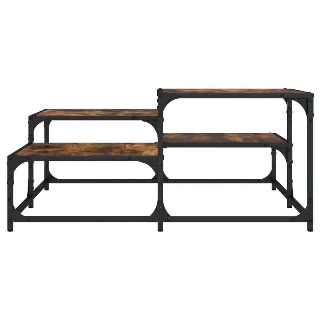 Coffee Table Smoked Oak 87,5x87,5x40 cm Engineered Wood