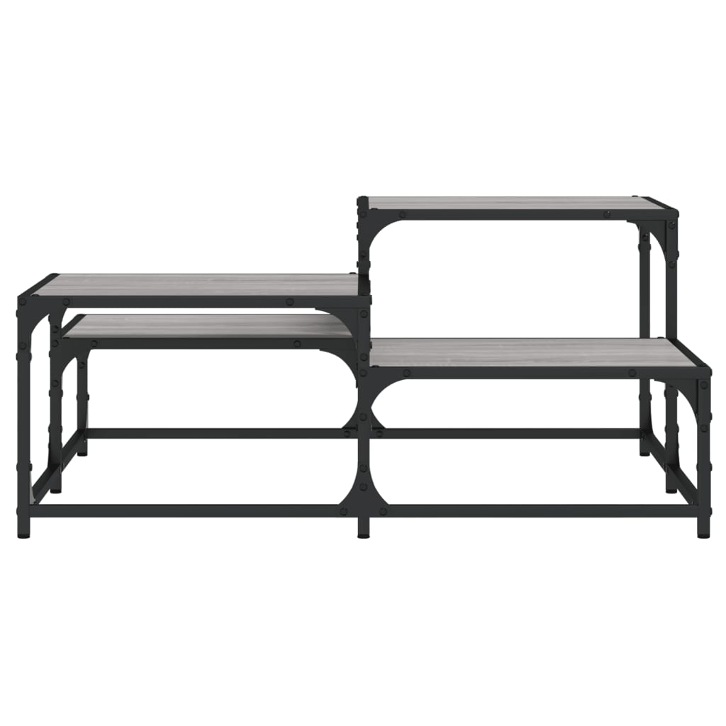 Coffee Table Grey Sonoma 87,5x87,5x40 cm Engineered Wood