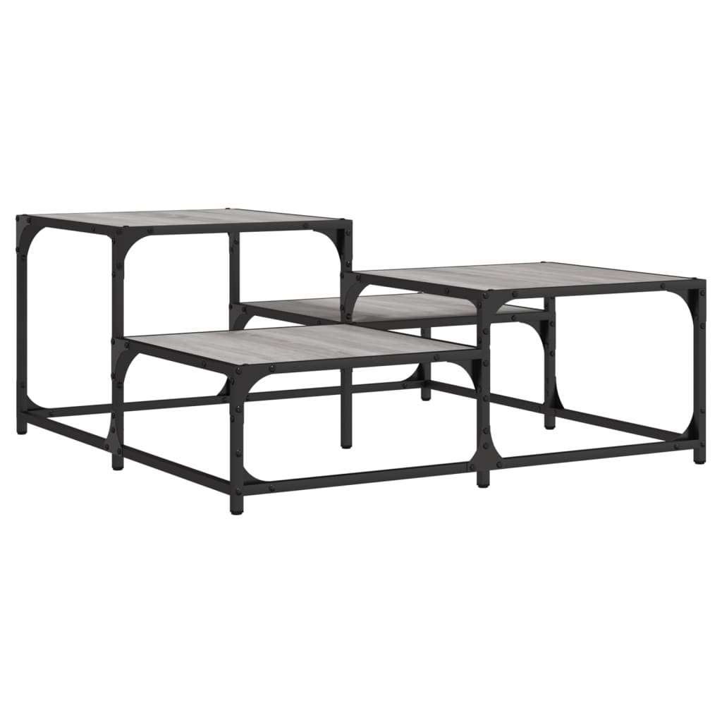 Coffee Table Grey Sonoma 87,5x87,5x40 cm Engineered Wood