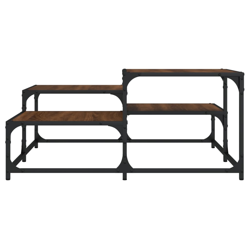 Coffee Table Brown Oak 87,5x87,5x40 cm Engineered Wood