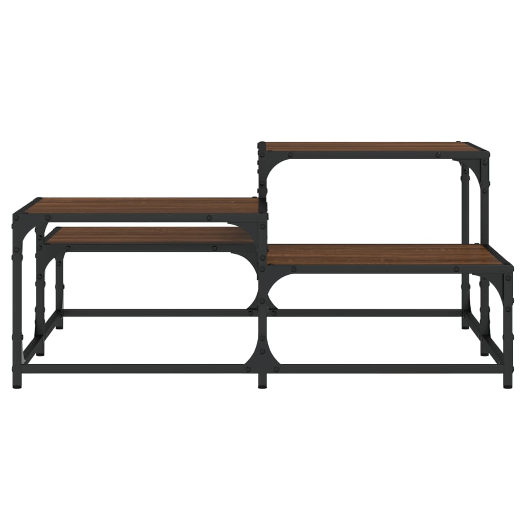 Coffee Table Brown Oak 87,5x87,5x40 cm Engineered Wood