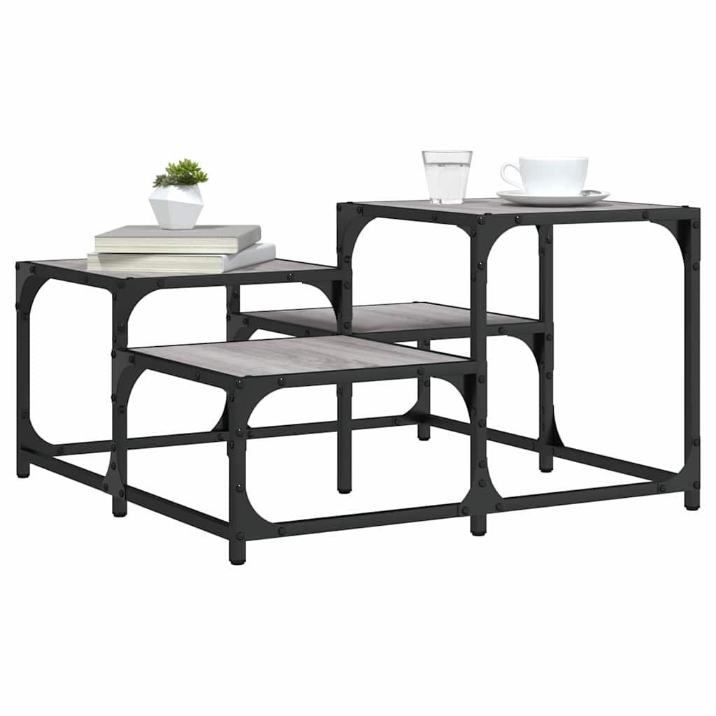 Coffee Table Grey Sonoma 68x68x40 cm Engineered Wood