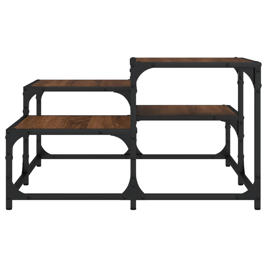 Coffee Table Brown Oak 68x68x40 cm Engineered Wood