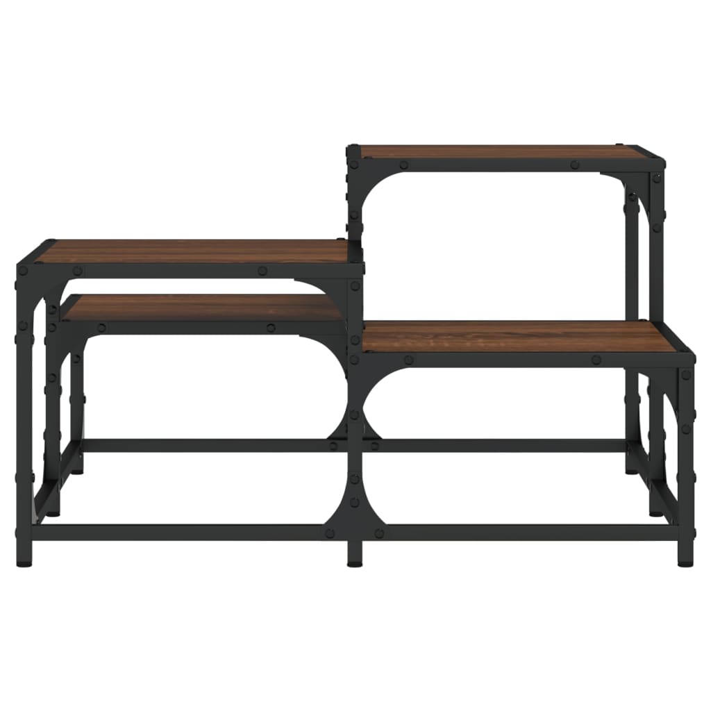 Coffee Table Brown Oak 68x68x40 cm Engineered Wood