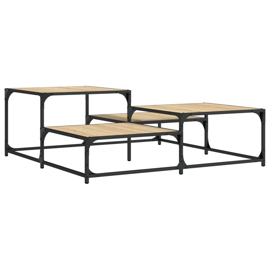 Coffee Table Sonoma Oak 107x107x40 cm Engineered Wood