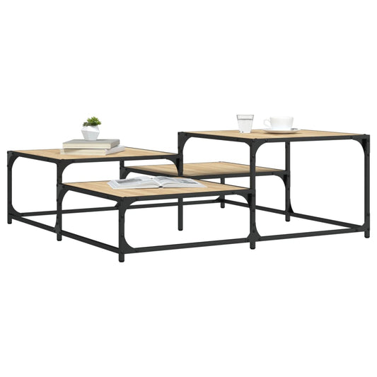 Coffee Table Sonoma Oak 107x107x40 cm Engineered Wood
