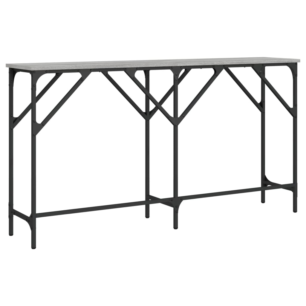 Console Table Grey Sonoma 140x29x75 cm Engineered Wood